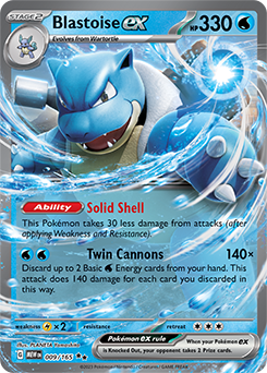 Blastoise ex 151 9/165