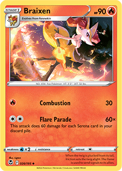 Braixen Silver Tempest 26/195