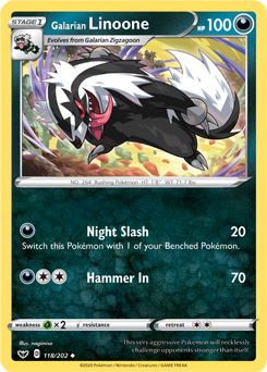 Galarian Linoone Sword & Shield 118/202