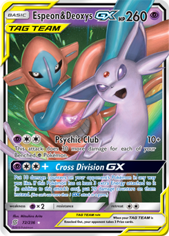 Espeon & DeoxysTag Team GX Unified Minds 72/236